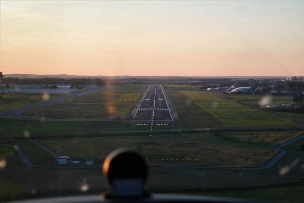 runway, flying, aviation